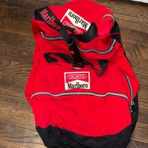 Marlboro 1990 Red and Black Duffel Bag
